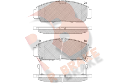 RB1543203 R BRAKE Комплект тормозных колодок, дисковый тормоз