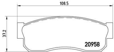 P56011 BREMBO Комплект тормозных колодок, дисковый тормоз