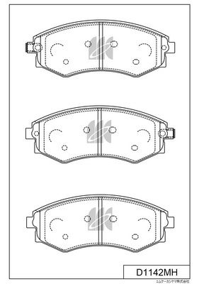 D1142MH MK Kashiyama Комплект тормозных колодок, дисковый тормоз