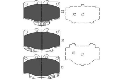 KBP9048 KAVO PARTS Комплект тормозных колодок, дисковый тормоз