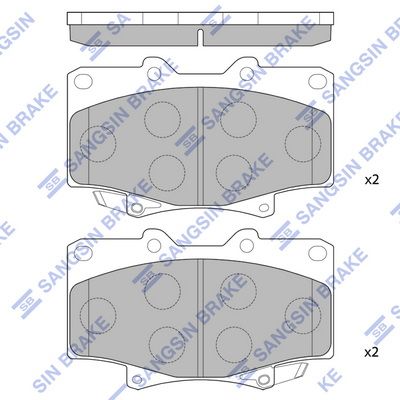 SP1217 Hi-Q Комплект тормозных колодок, дисковый тормоз