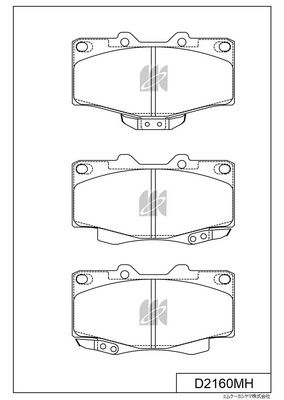 D2160MH MK Kashiyama Комплект тормозных колодок, дисковый тормоз