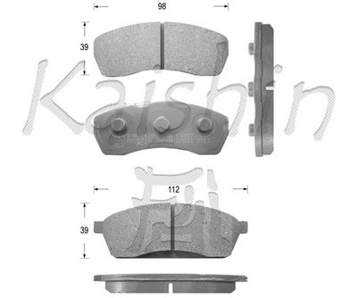 FK7031 KAISHIN Комплект тормозных колодок, дисковый тормоз