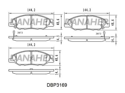 DBP3169 DANAHER Комплект тормозных колодок, дисковый тормоз