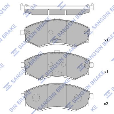 SP1048 Hi-Q Комплект тормозных колодок, дисковый тормоз