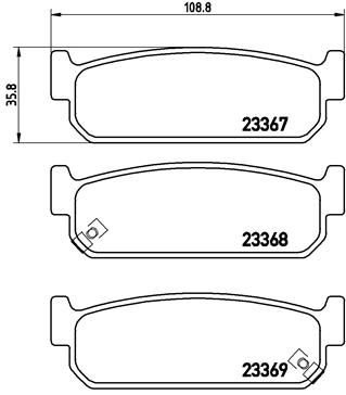 P56071 BREMBO Комплект тормозных колодок, дисковый тормоз