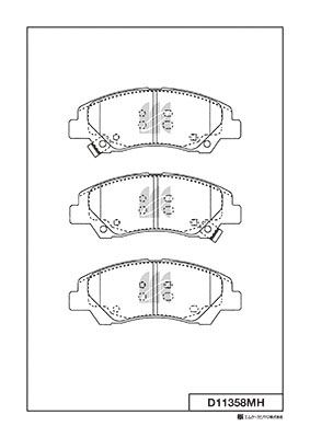 D11358MH MK Kashiyama Комплект тормозных колодок, дисковый тормоз