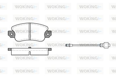 P128302 WOKING Комплект тормозных колодок, дисковый тормоз