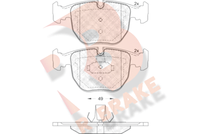 RB1530 R BRAKE Комплект тормозных колодок, дисковый тормоз