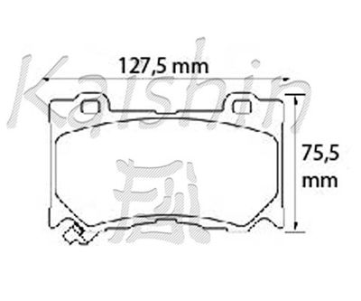 FK1282 KAISHIN Комплект тормозных колодок, дисковый тормоз