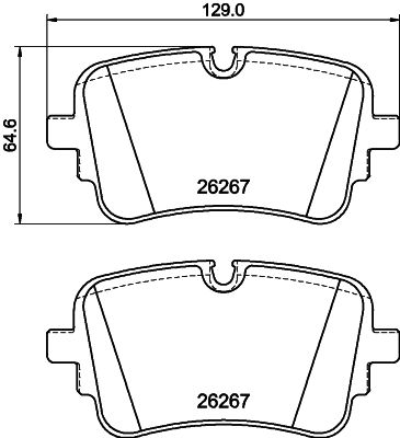 8DB355041001 HELLA Комплект тормозных колодок, дисковый тормоз