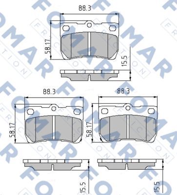 FO935181 FOMAR Friction Комплект тормозных колодок, дисковый тормоз