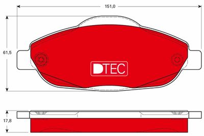 GDB1761DTE TRW Комплект тормозных колодок, дисковый тормоз