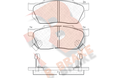 RB0494 R BRAKE Комплект тормозных колодок, дисковый тормоз