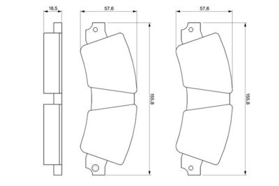 0986464421 BOSCH Комплект тормозных колодок, дисковый тормоз