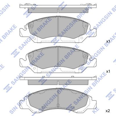 SP1561 Hi-Q Комплект тормозных колодок, дисковый тормоз