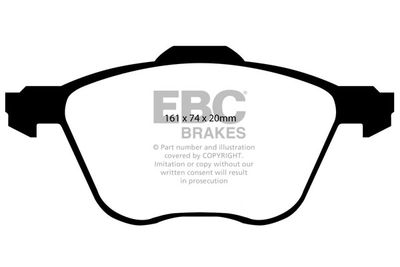 DP1413 EBC Brakes Комплект тормозных колодок, дисковый тормоз