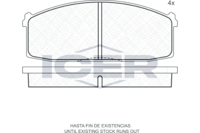 180317 ICER Комплект тормозных колодок, дисковый тормоз
