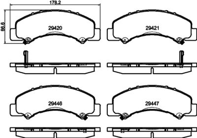 8DB355040791 HELLA Комплект тормозных колодок, дисковый тормоз