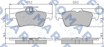 FO926381 FOMAR Friction Комплект тормозных колодок, дисковый тормоз