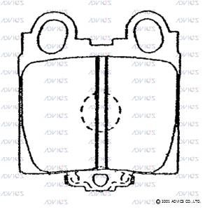 SN854P ADVICS Комплект тормозных колодок, дисковый тормоз