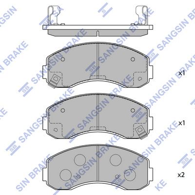 SP1056 Hi-Q Комплект тормозных колодок, дисковый тормоз