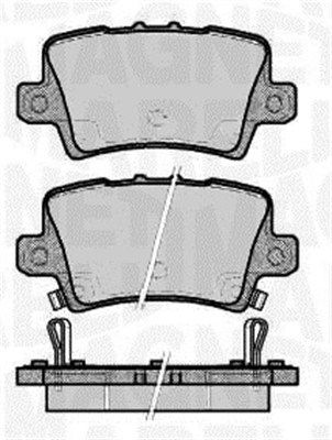 363916060621 MAGNETI MARELLI Комплект тормозных колодок, дисковый тормоз