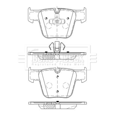 BBP2417 BORG & BECK Комплект тормозных колодок, дисковый тормоз