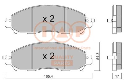 70413140P IAP QUALITY PARTS Комплект тормозных колодок, дисковый тормоз