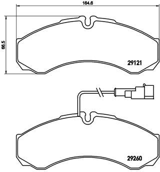 P56069 BREMBO Комплект тормозных колодок, дисковый тормоз