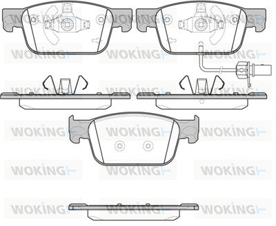 P1792301 WOKING Комплект тормозных колодок, дисковый тормоз