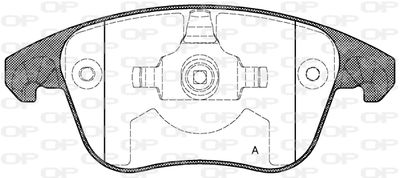 BPA124900 OPEN PARTS Комплект тормозных колодок, дисковый тормоз