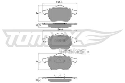 TX10942 TOMEX Brakes Комплект тормозных колодок, дисковый тормоз