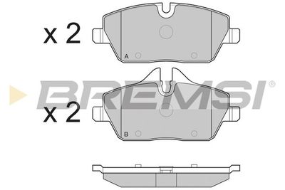 BP3195 BREMSI Комплект тормозных колодок, дисковый тормоз