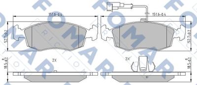 FO901981 FOMAR Friction Комплект тормозных колодок, дисковый тормоз