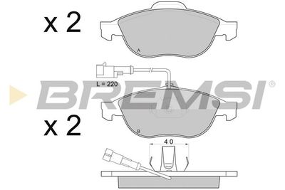 BP2746 BREMSI Комплект тормозных колодок, дисковый тормоз