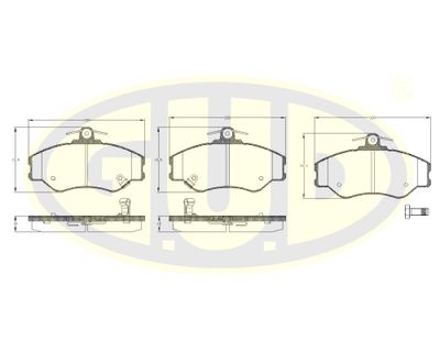 GBP049402 G.U.D. Комплект тормозных колодок, дисковый тормоз