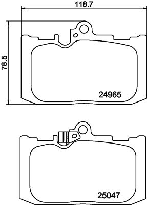 8DB355036891 HELLA PAGID Комплект тормозных колодок, дисковый тормоз