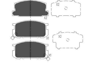 KBP9035 KAVO PARTS Комплект тормозных колодок, дисковый тормоз