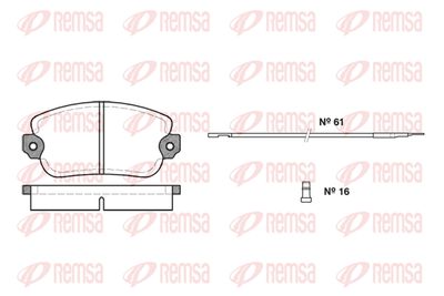 002402 REMSA Комплект тормозных колодок, дисковый тормоз