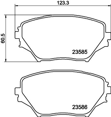 8DB355027721 HELLA Комплект тормозных колодок, дисковый тормоз