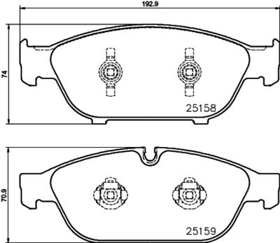 MDB3192 MINTEX Комплект тормозных колодок, дисковый тормоз