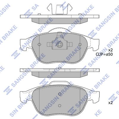 SP1892 Hi-Q Комплект тормозных колодок, дисковый тормоз