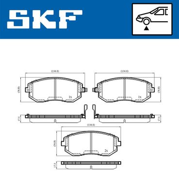 VKBP80545A SKF Комплект тормозных колодок, дисковый тормоз