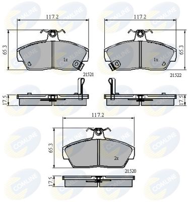 CBP3262 COMLINE Комплект тормозных колодок, дисковый тормоз