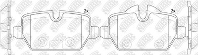 PN0549 NiBK Комплект тормозных колодок, дисковый тормоз