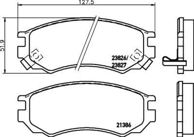 8DB355036601 HELLA Комплект тормозных колодок, дисковый тормоз