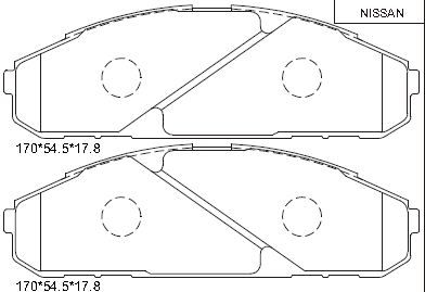 KD1706 ASIMCO Комплект тормозных колодок, дисковый тормоз