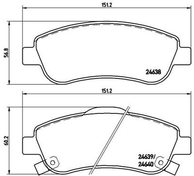 P28045X BREMBO Комплект тормозных колодок, дисковый тормоз