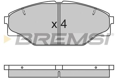 BP2617 BREMSI Комплект тормозных колодок, дисковый тормоз